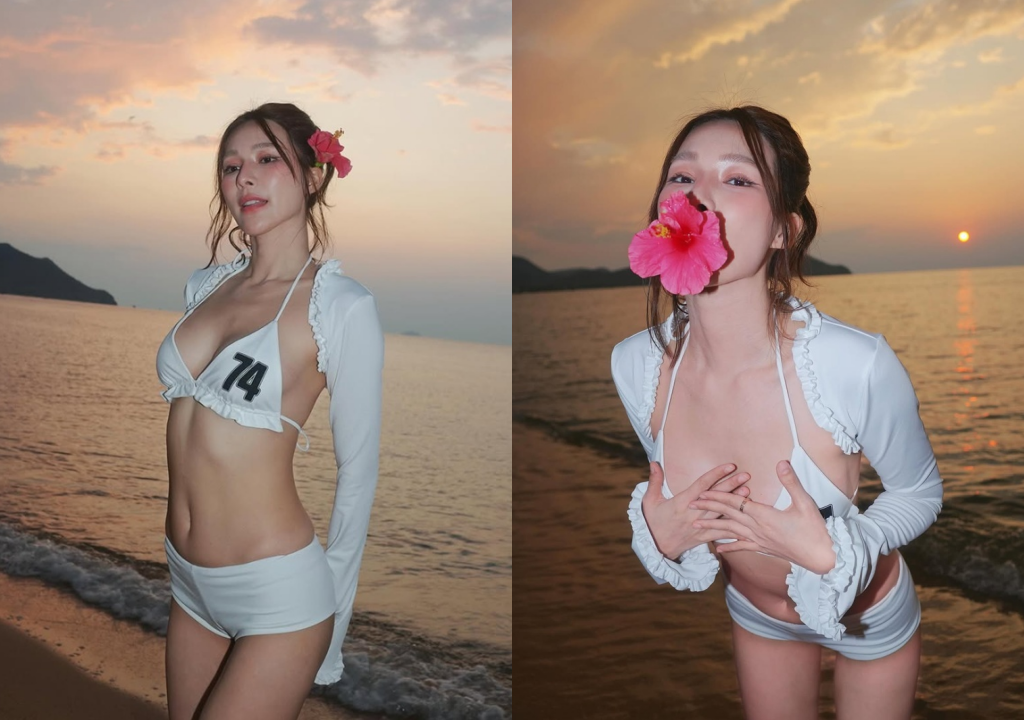 จันจิ ใส่บิกินี่ตัวจิ๋วสีขาว อวดหุ่นเซ็กซี่แบบไม่อ่อนโยน